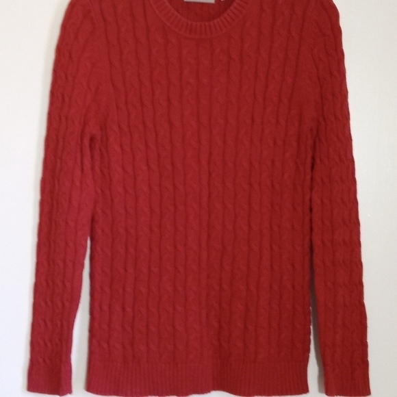 Croft & Barrow crew neck cable knit sweater women's size medium GUC - Picture 2 of 7